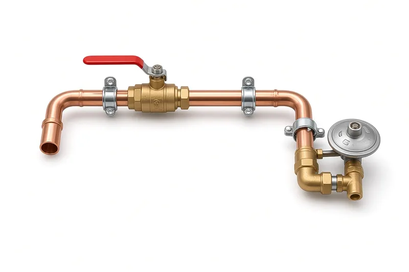 LPG gas pipeline installation for a home kitchen in Ernakulam
